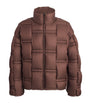 Raxxy Brown 3D Down-Filled Angular Puffer Jacket