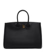 Burberry Black Leather Medium Rocking Horse Tote Bag
