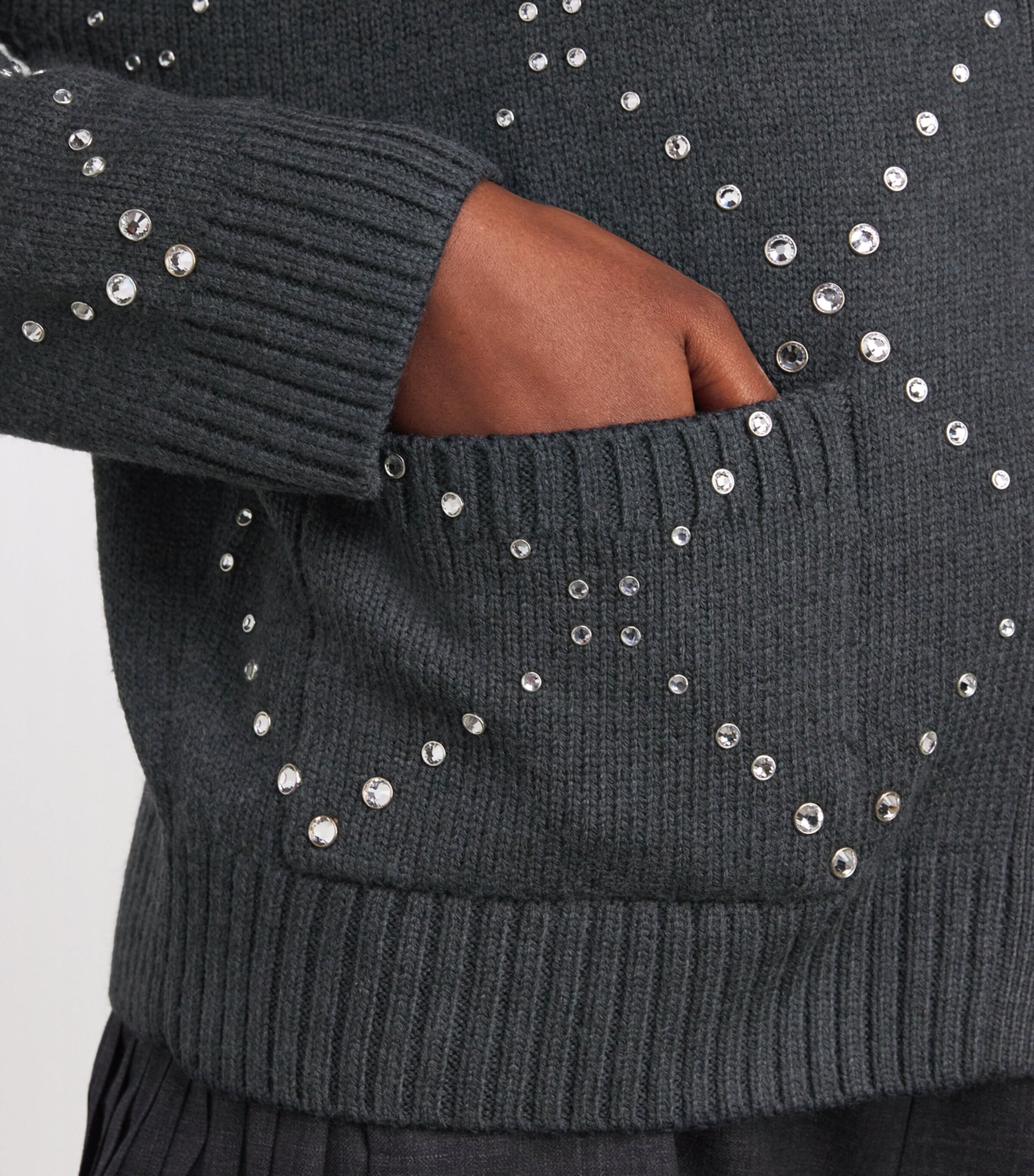 Maje Black Studded Cardigan