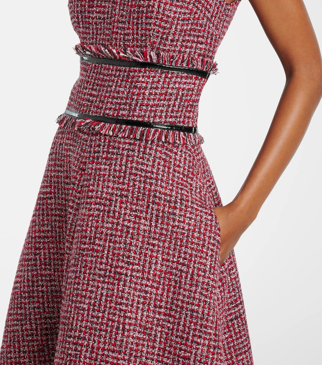 Safiyaa - Dorothy tweed midi dress