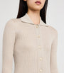 Kiton Beige Wool-Blend Shimmer Cardigan