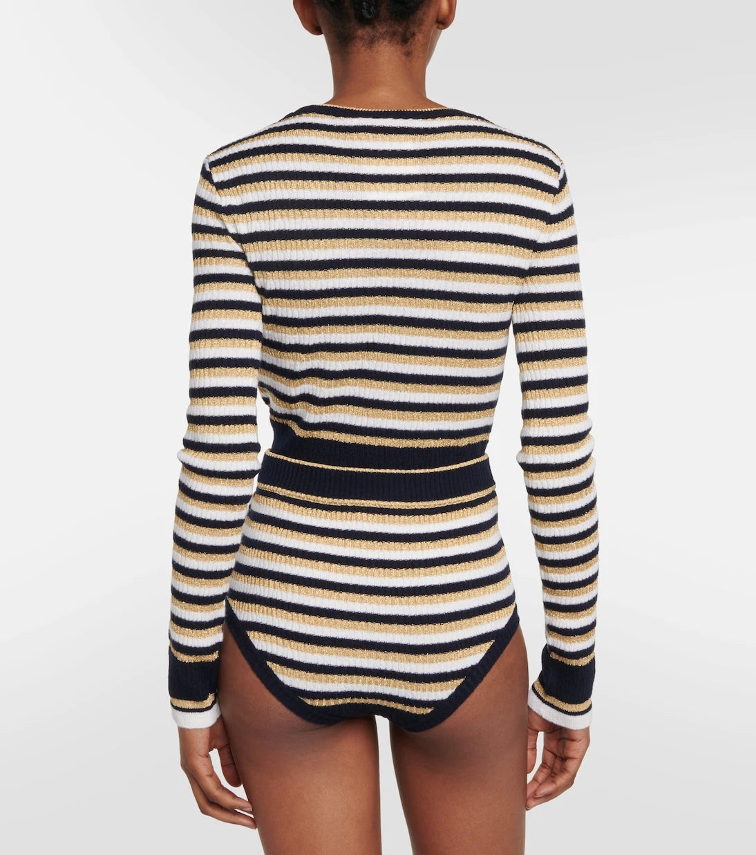 Valentino - Roman Stud striped wool shorts