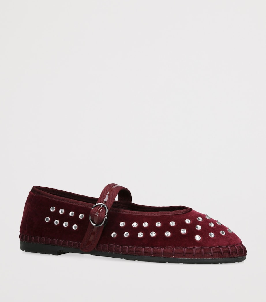 Velvet Mae Ballet Flats WINE