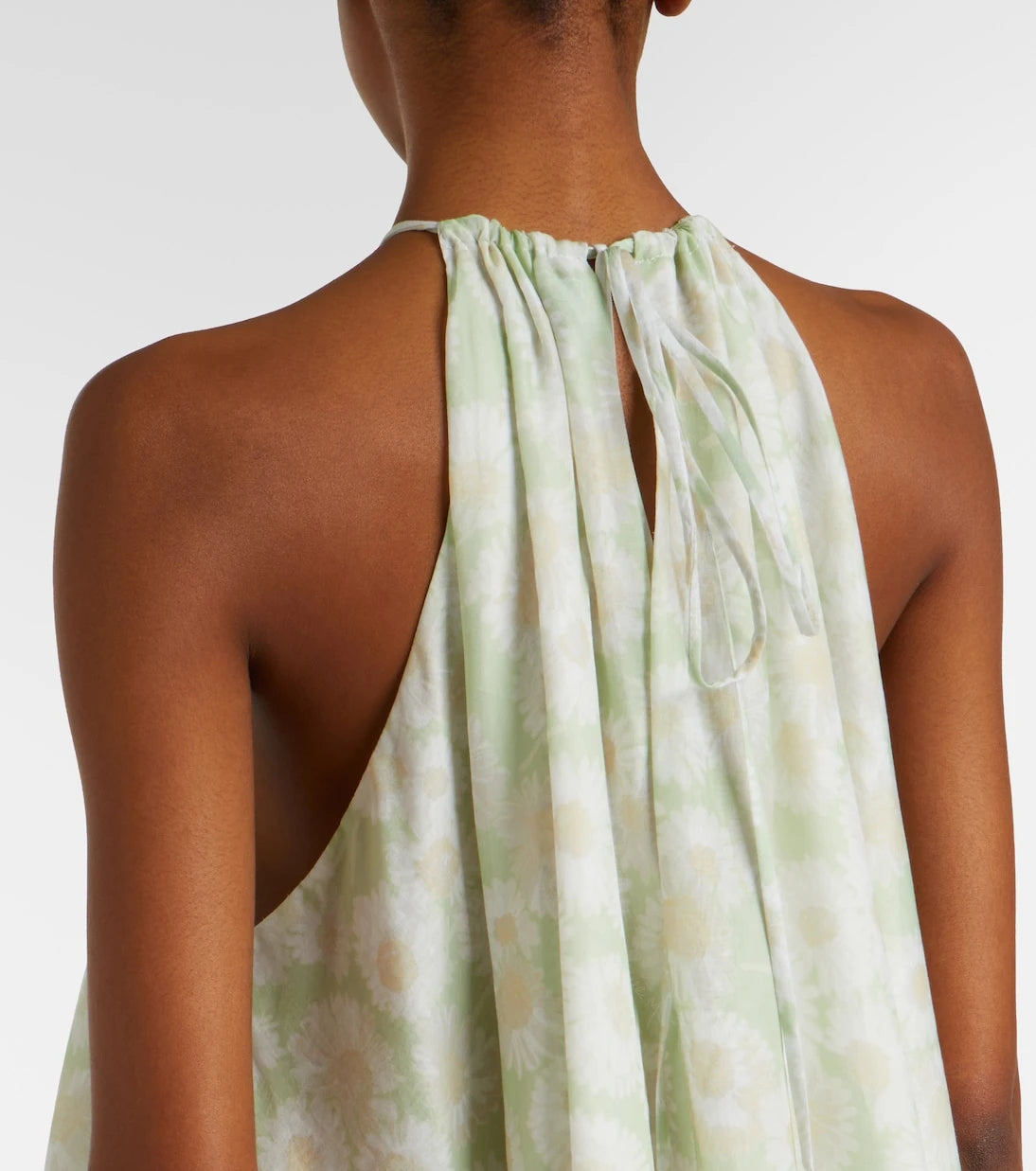 Stella McCartney - Floral halterneck cotton poplin minidress