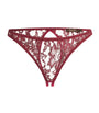 Coco De Mer Burgundy Lace-Silk Naraya Open Thong