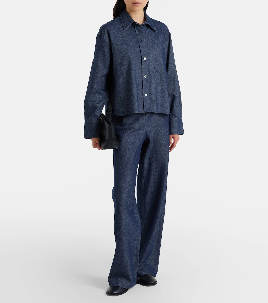 Vince - Cotton and linen chambray shirt