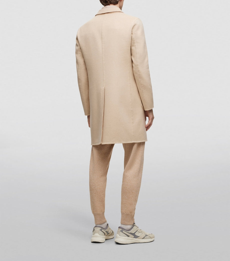 BOSS Beige Camel Hair Overcoat