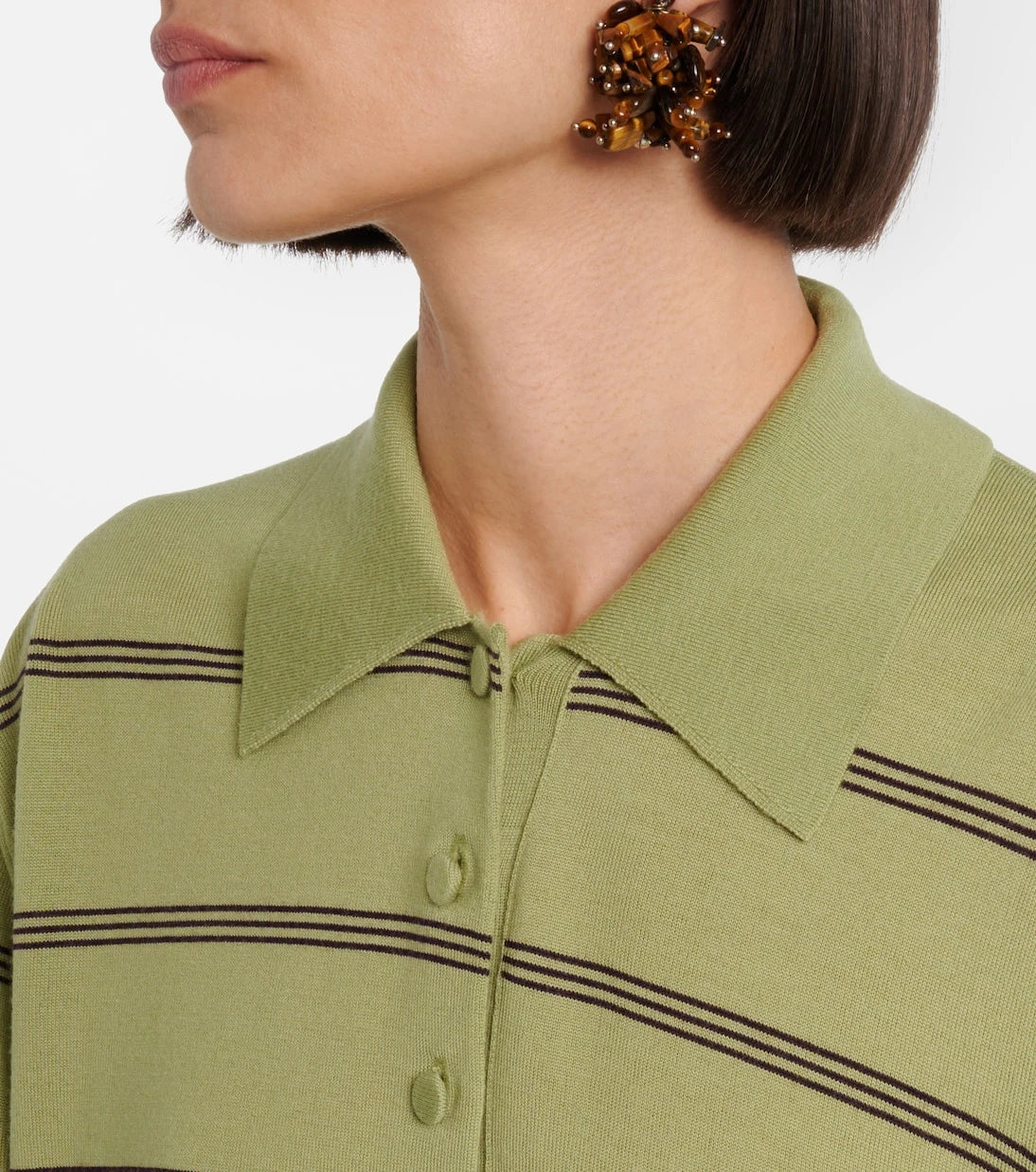 Dries Van Noten - Striped wool polo sweater