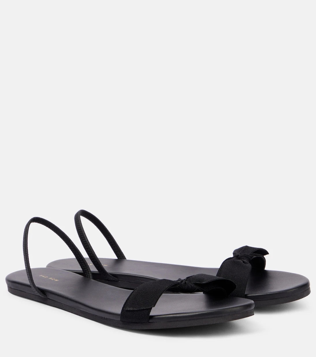 The Row - Bow leather slingback sandals