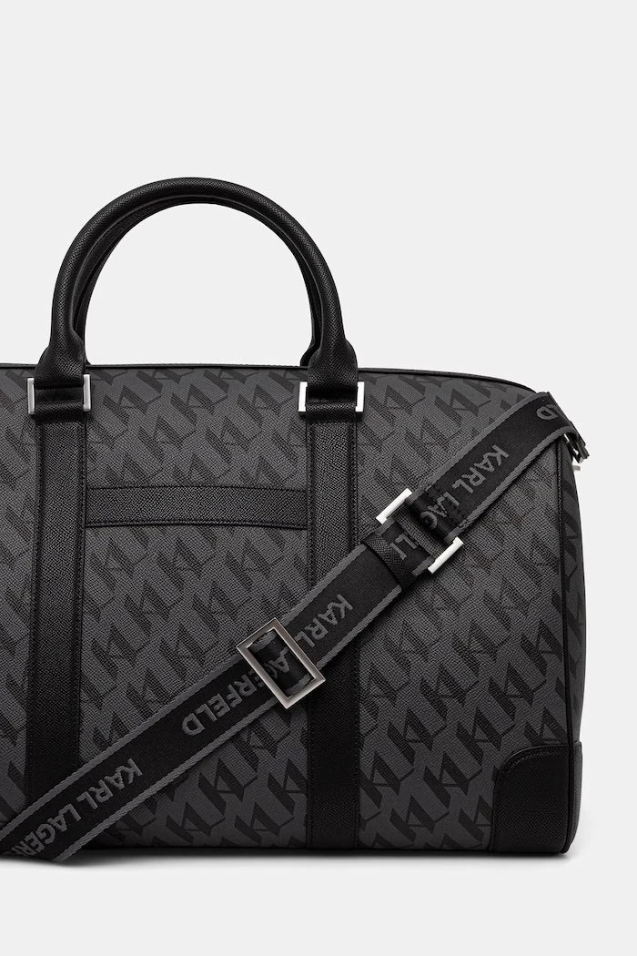 Karl Lagerfeld erkek suni deri seyahat çantası K/IKON