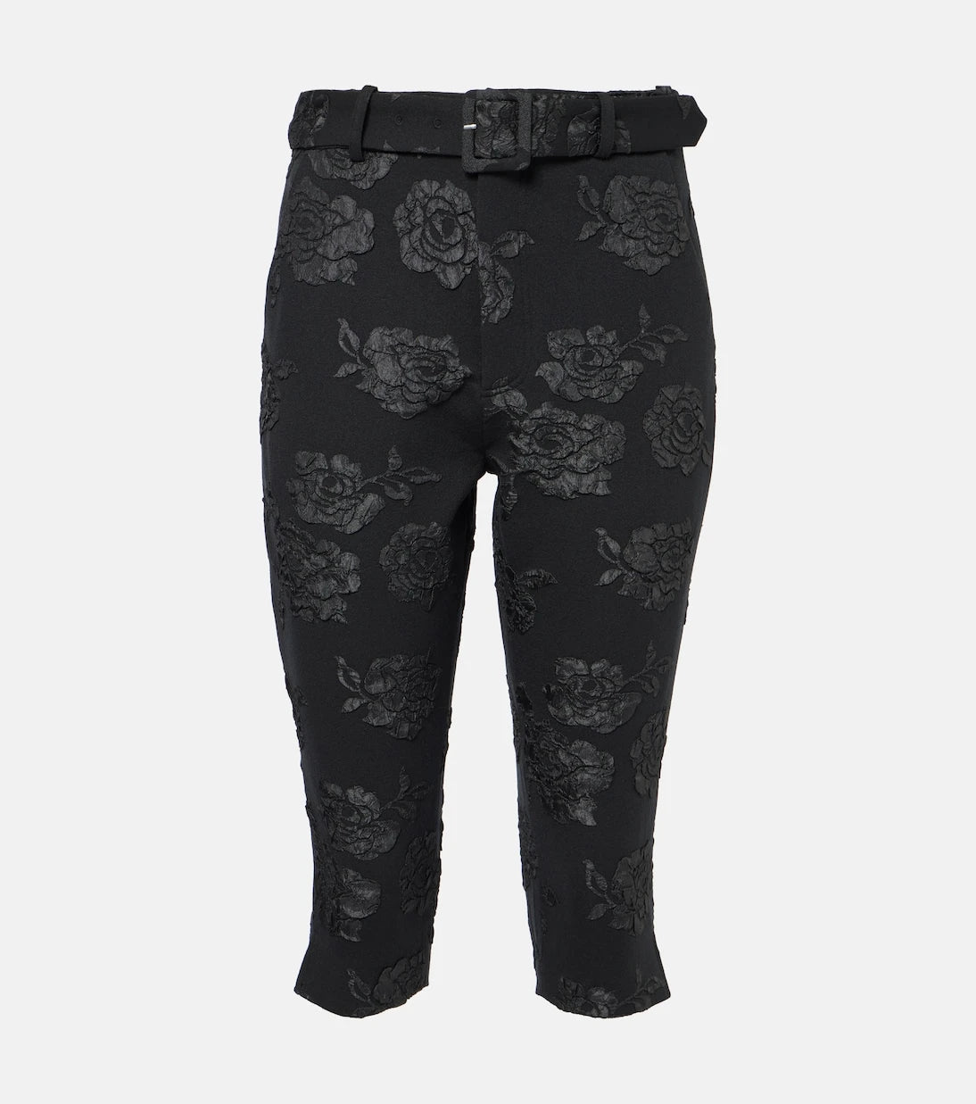 Rotate - Floral jacquard capri pants