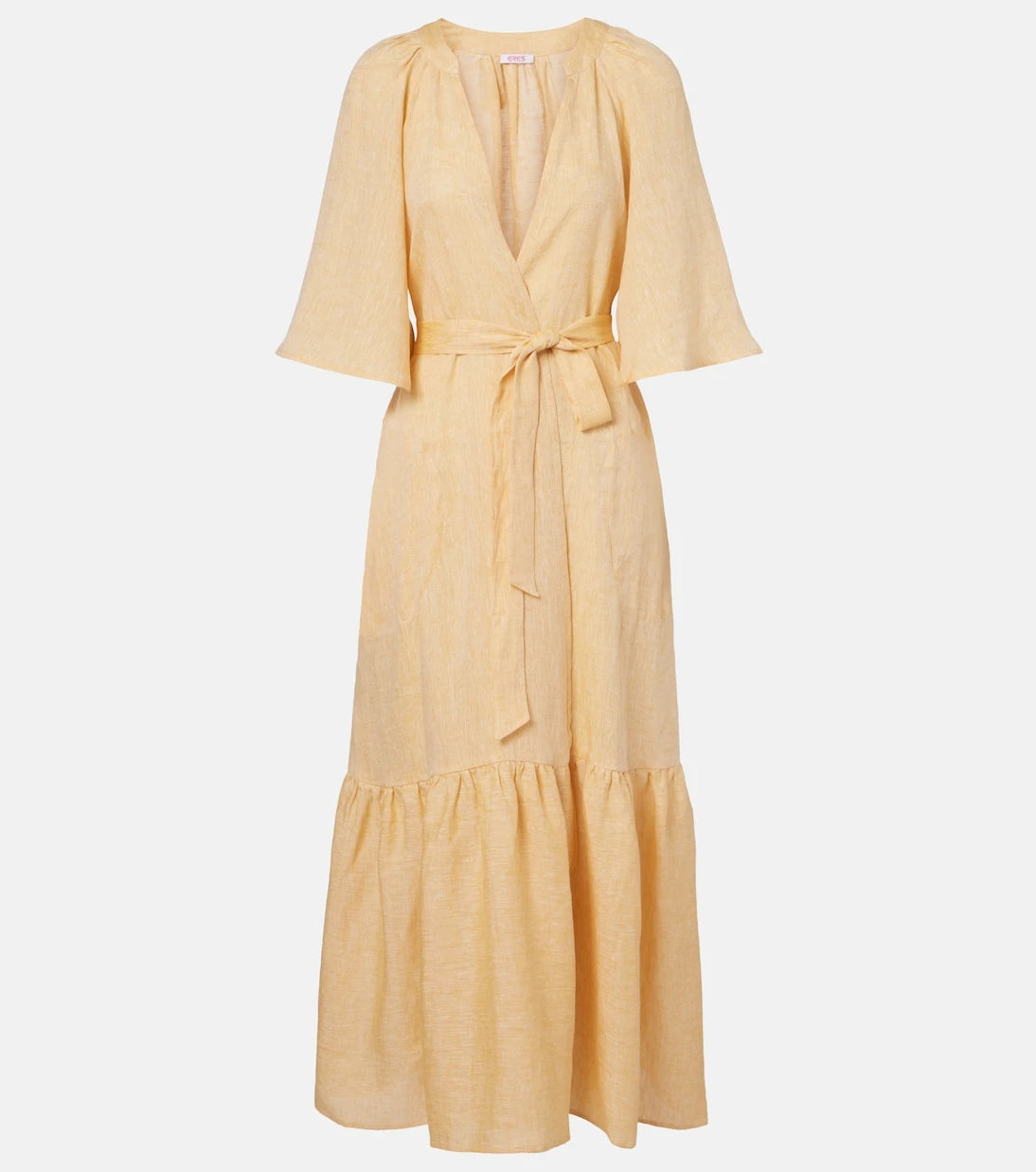 Eres - Audacieuse belted linen midi dress