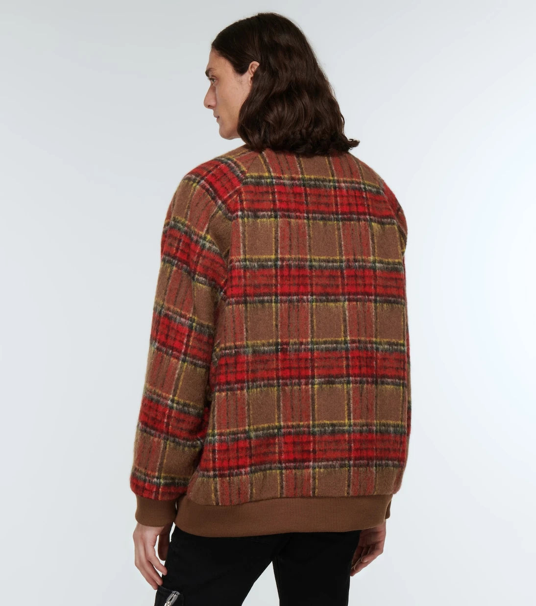 Undercover - Checked wool-blend flannel sweater