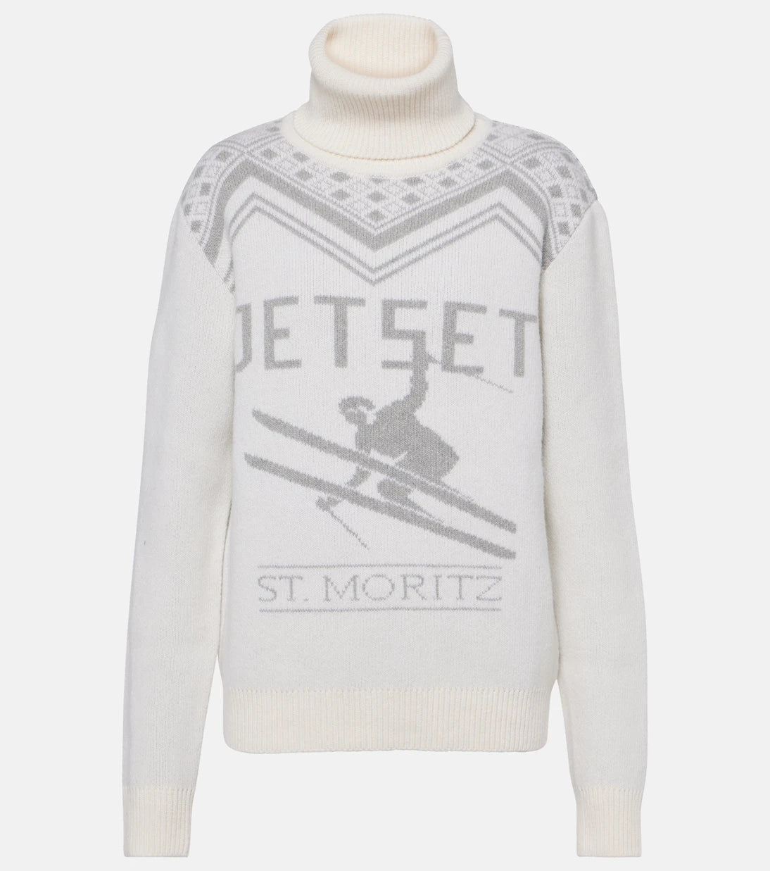 Jet Set - Wool intarsia turtleneck sweater