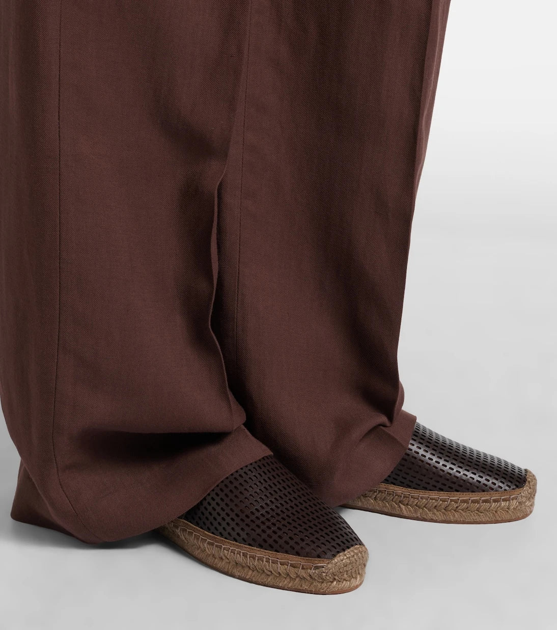 Brunello Cucinelli - Monili leather and suede espadrilles