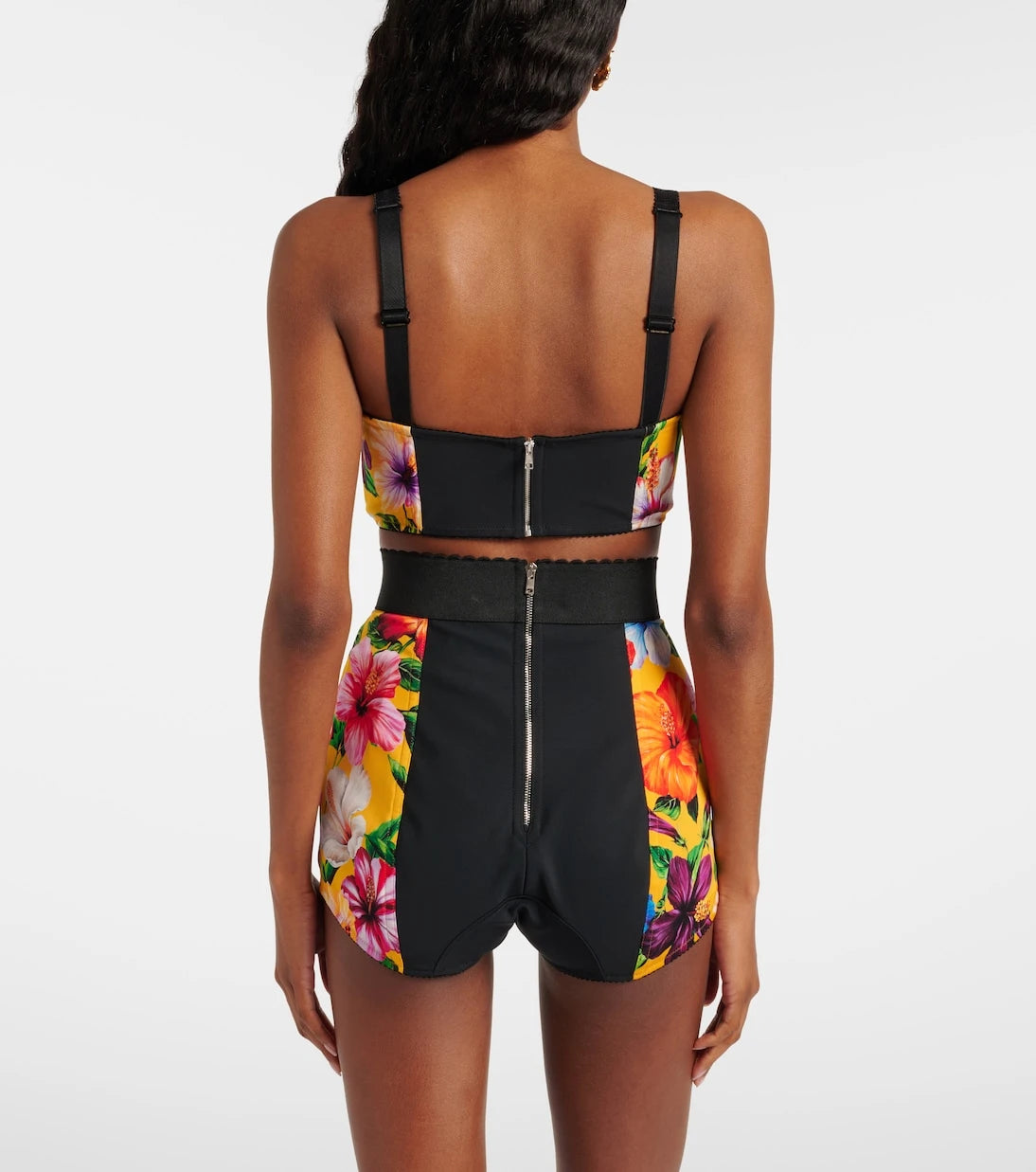 Dolce&Gabbana - Floral silk-blend crop top