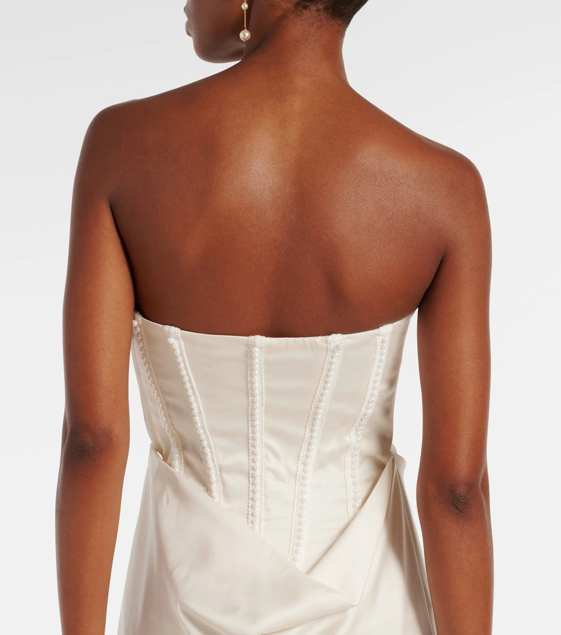 Rotate - Bridal embellished satin corset dress