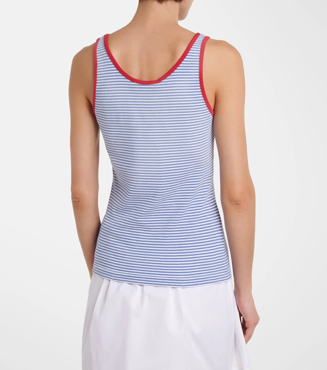 Prada - Striped cotton jersey tank top