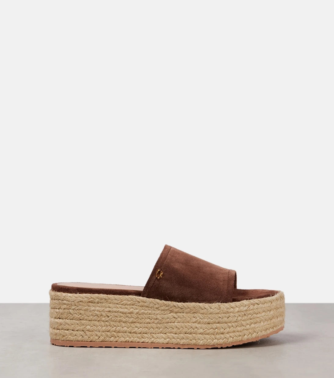 Gianvito Rossi - Suede platform espadrille slides