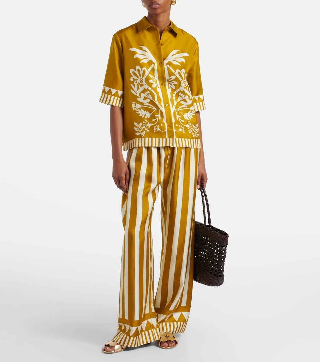 Eres - Pacha striped silk twill palazzo pants