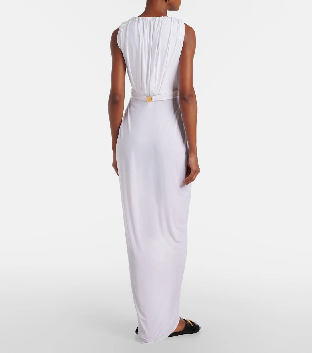 Balmain - Embellished jersey maxi dress