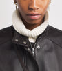 White Cashmere-Blend Rollneck Sweater