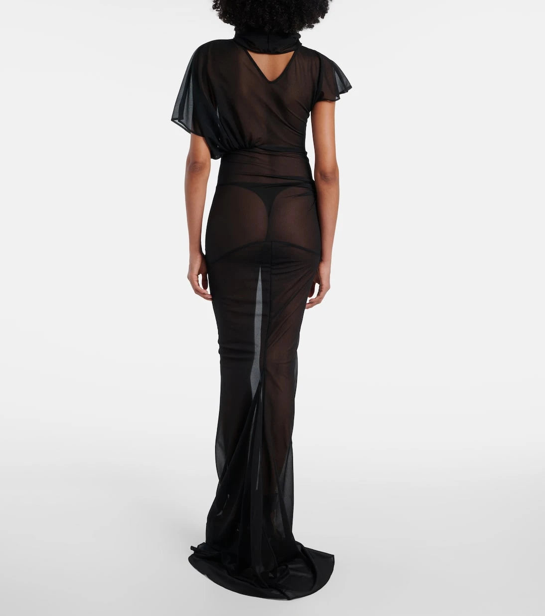 Rick Owens - Lilith sheer organza jersey gown