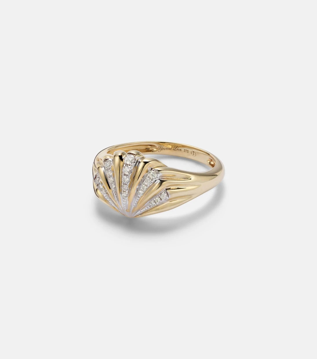 Yvonne Léon - Baby Chevalière 9kt ring with diamonds