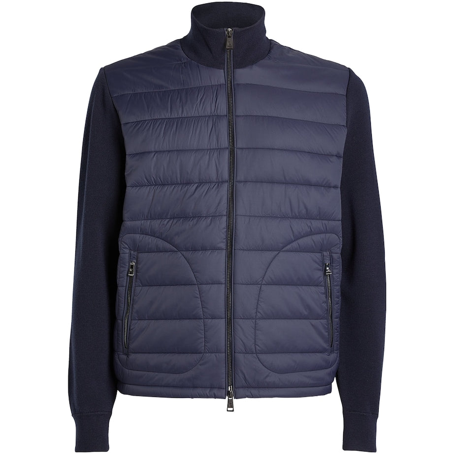 Ralph Lauren Purple Label Navy Quilted Knit Jacket