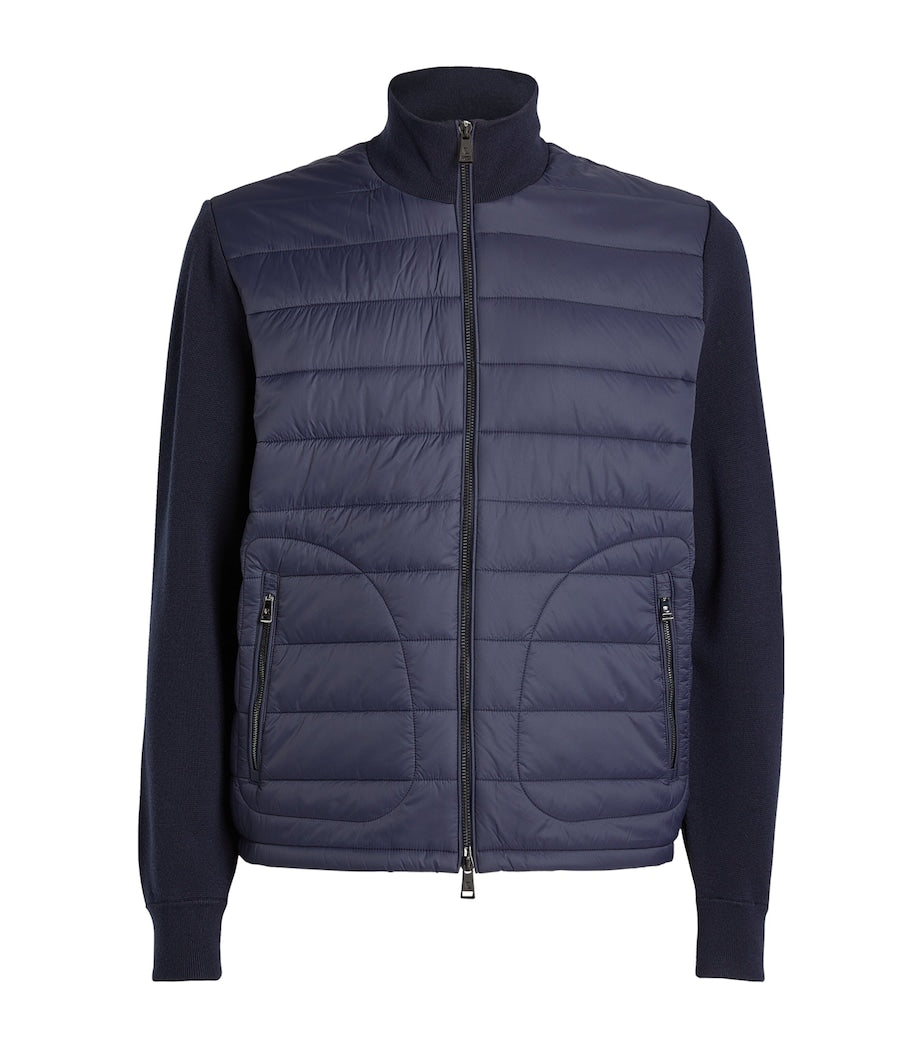 Ralph Lauren Purple Label Navy Quilted Knit Jacket