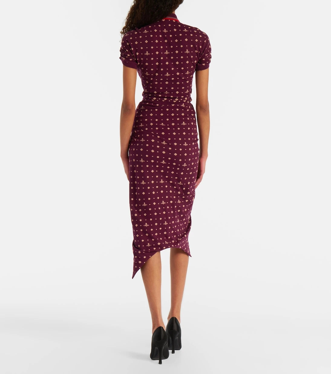 Vivienne Westwood - Pulling printed ruched cotton midi dress