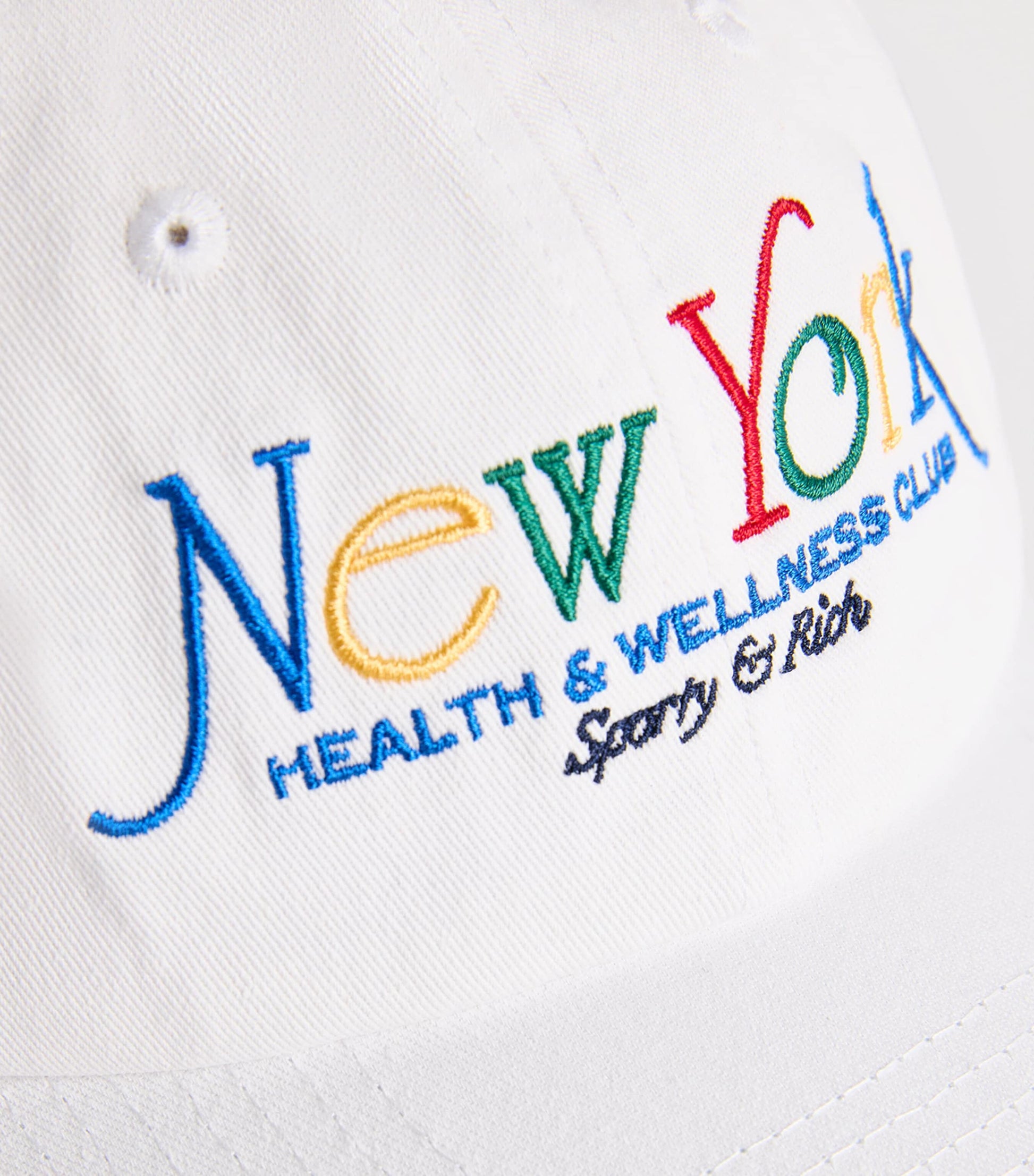 Sporty & Rich Multi Cotton Embroidered Baseball Cap