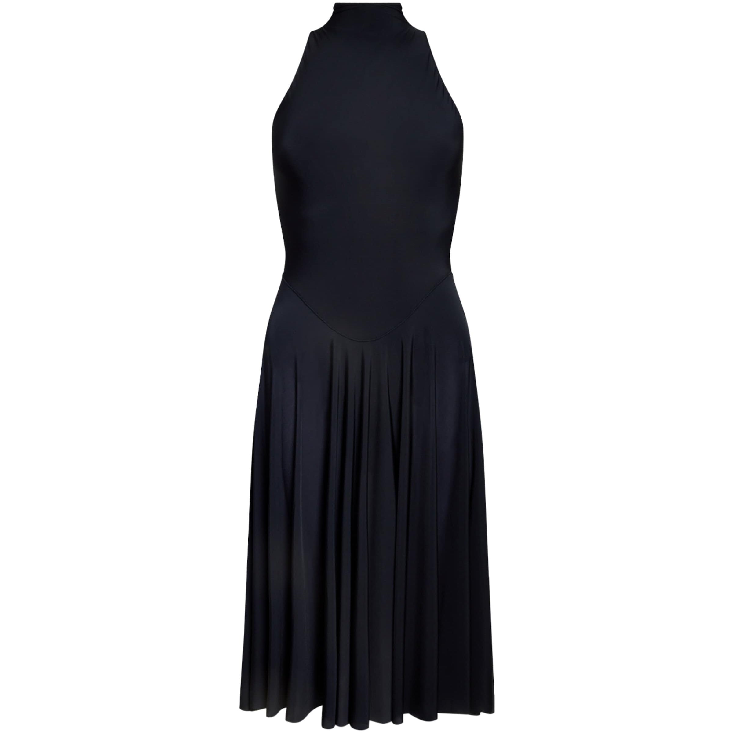 Milky Sheer Midi Dress OBSIDIAN