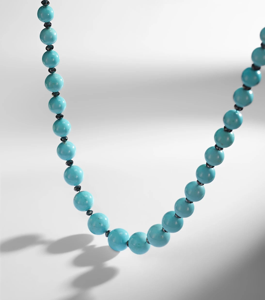 Ileana Makri - Beaded necklace with turquoise and diamonds