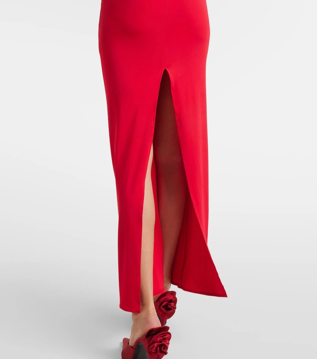 Magda Butrym - Floral-appliqué ruched jersey gown