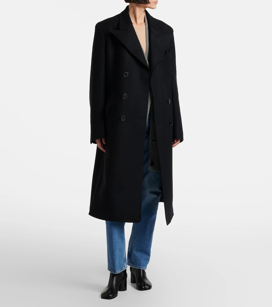 Maison Margiela - Double-breasted virgin wool coat