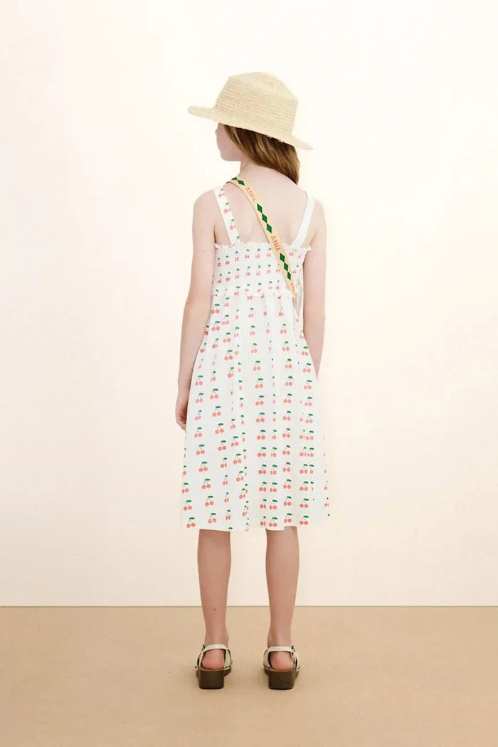 Детска памучна рокля Tinycottons CHERRIES STRAP DRESS