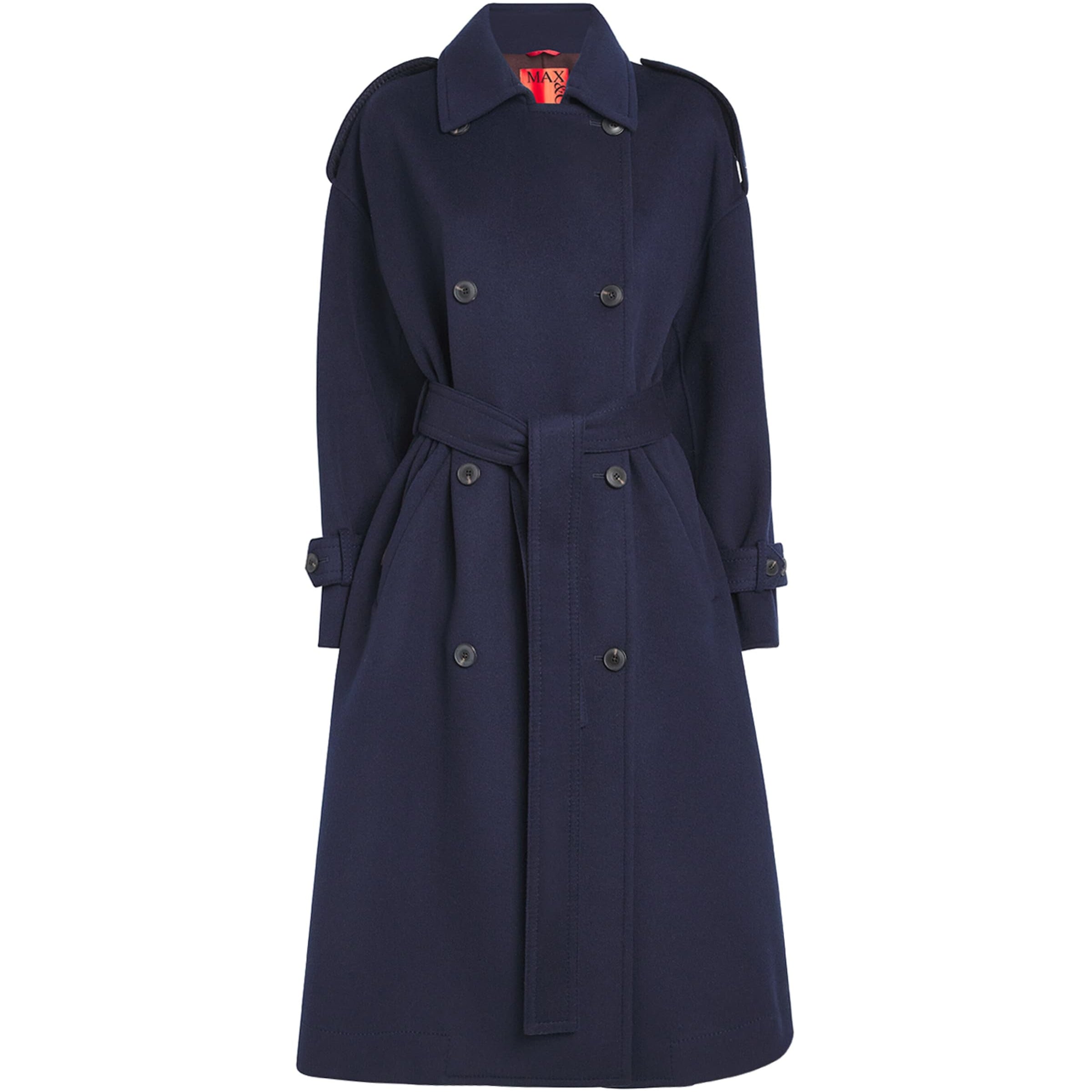 MAX&Co. Blue Virgin Wool Double-Breasted Coat