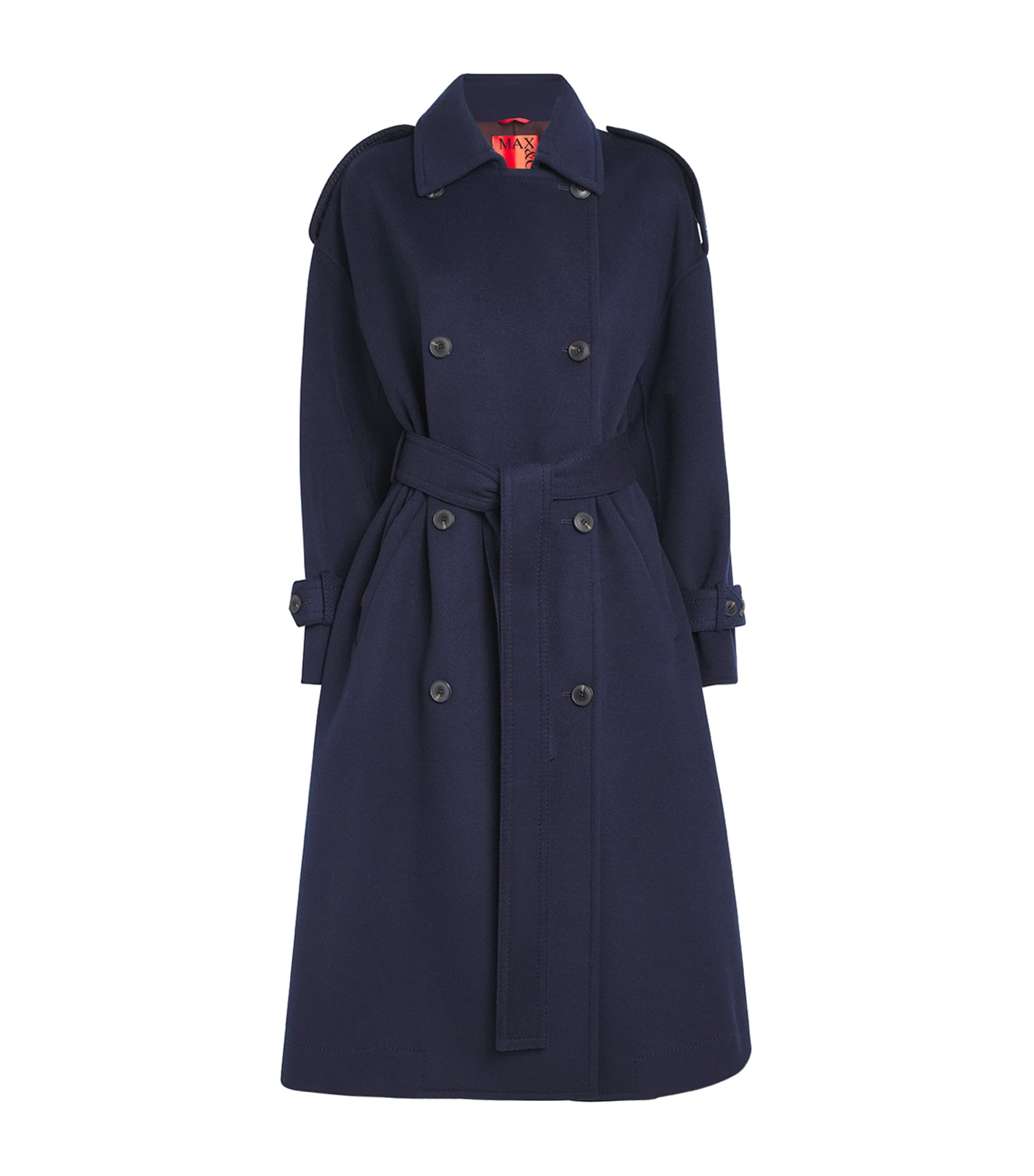 MAX&Co. Blue Virgin Wool Double-Breasted Coat