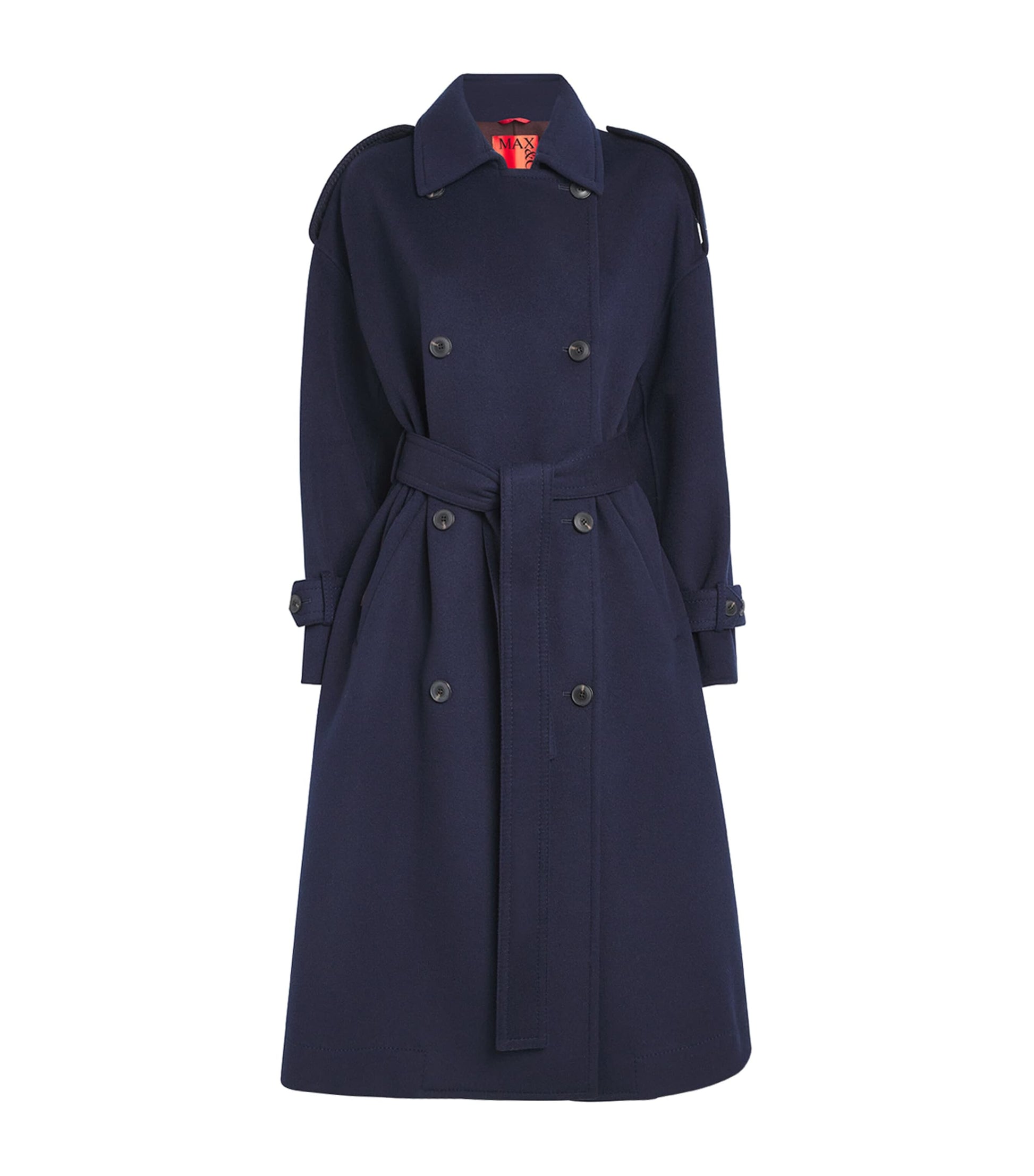 MAX&Co. Blue Virgin Wool Double-Breasted Coat