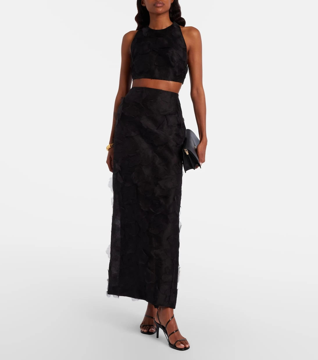 Max Mara - Fumetto silk fil coupé crop top