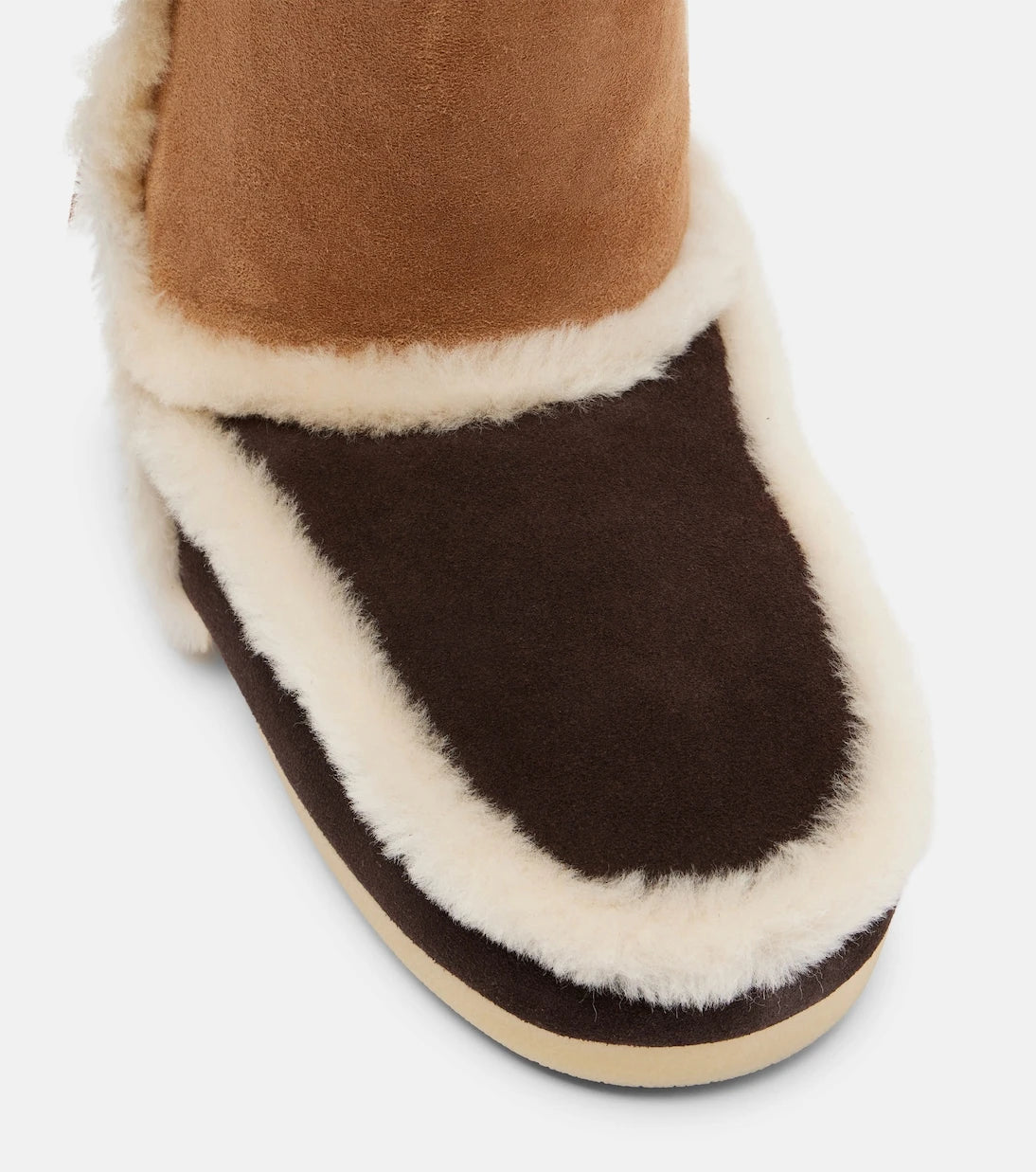 Moon Boot - EVX shearling-trimmed suede ankle boots