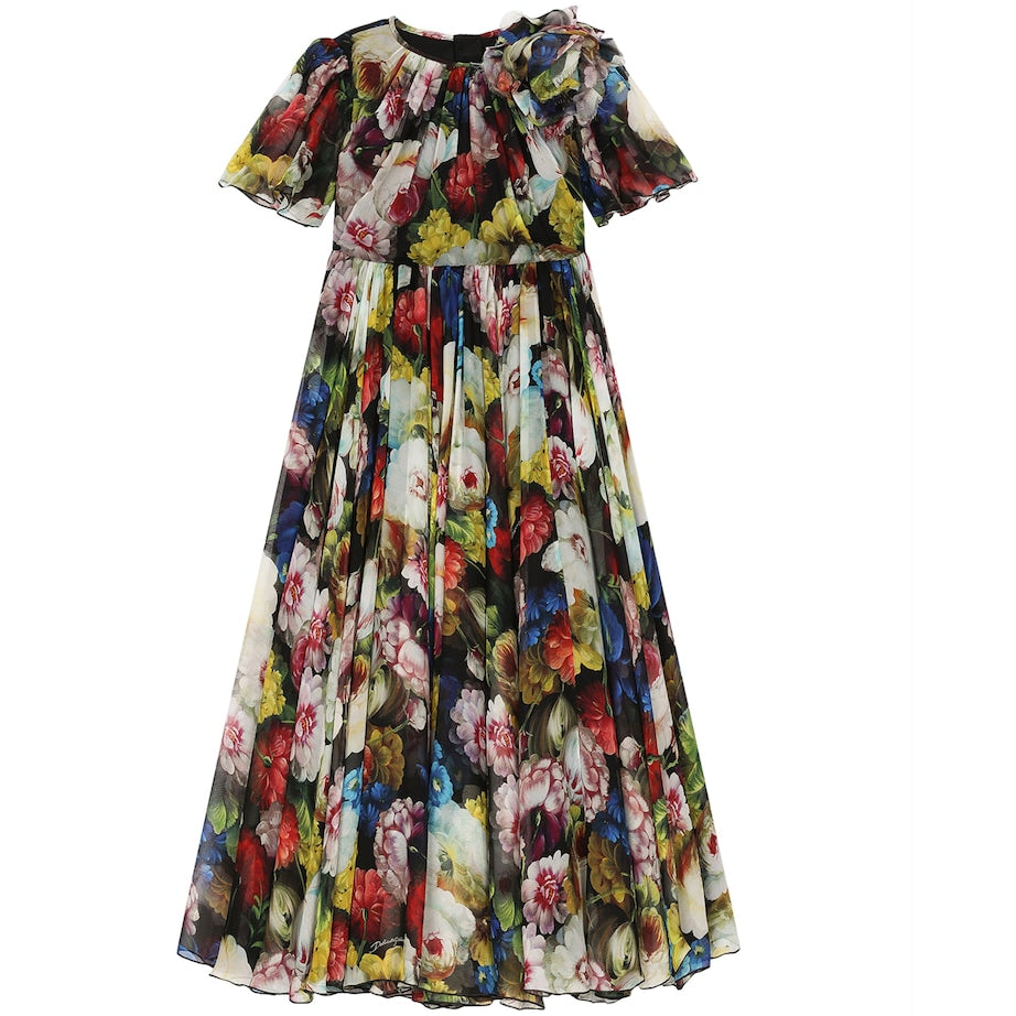 Dolce & Gabbana Kids Multi Floral Print Dress (8-14 Years)