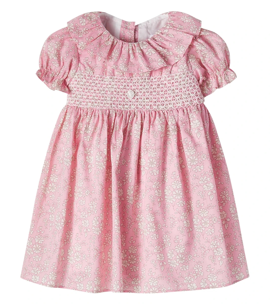 Patachou - Baby floral smocked cotton dress