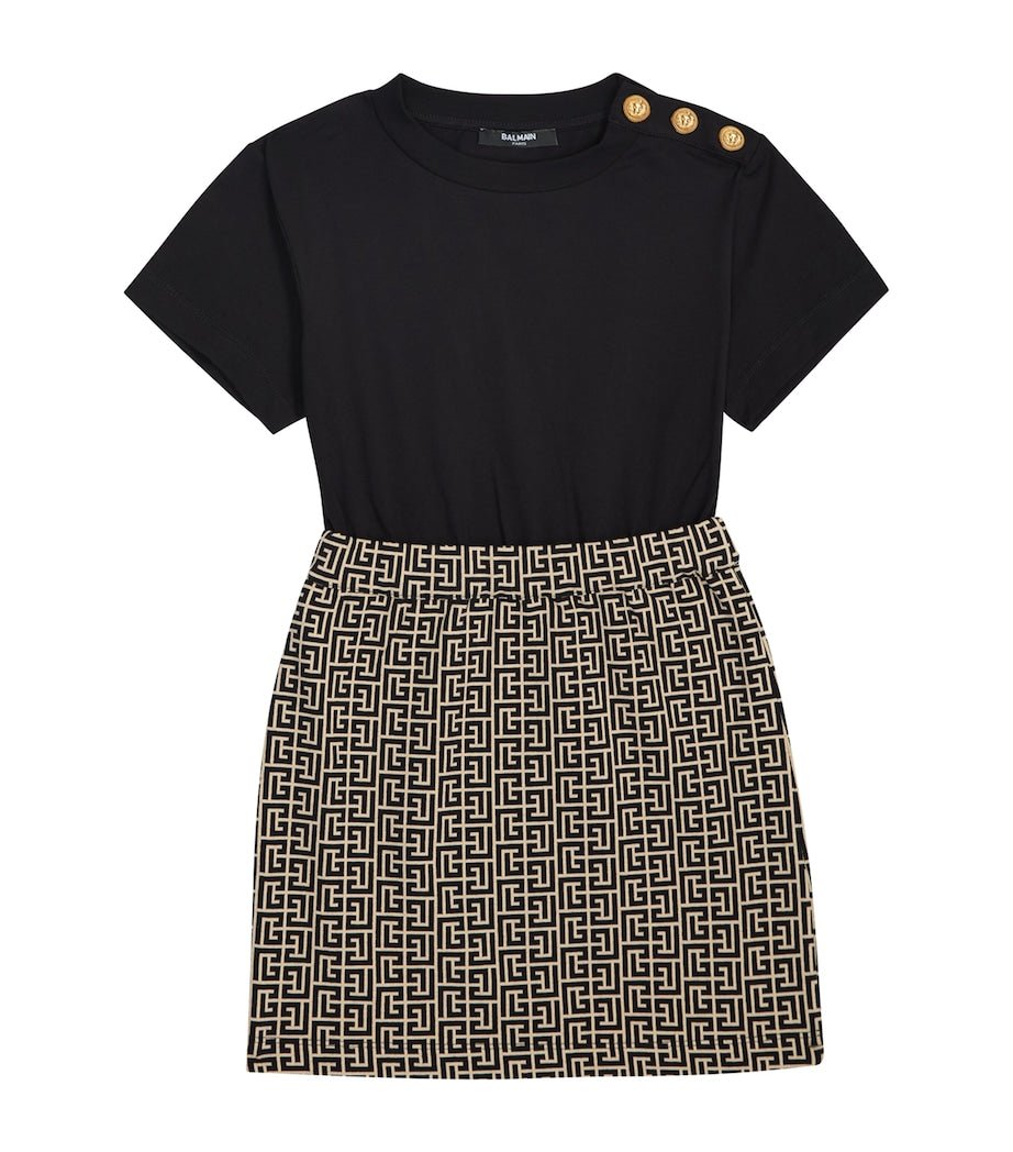 Balmain Kids Multi Two-Tone Dress (4-14 Years)