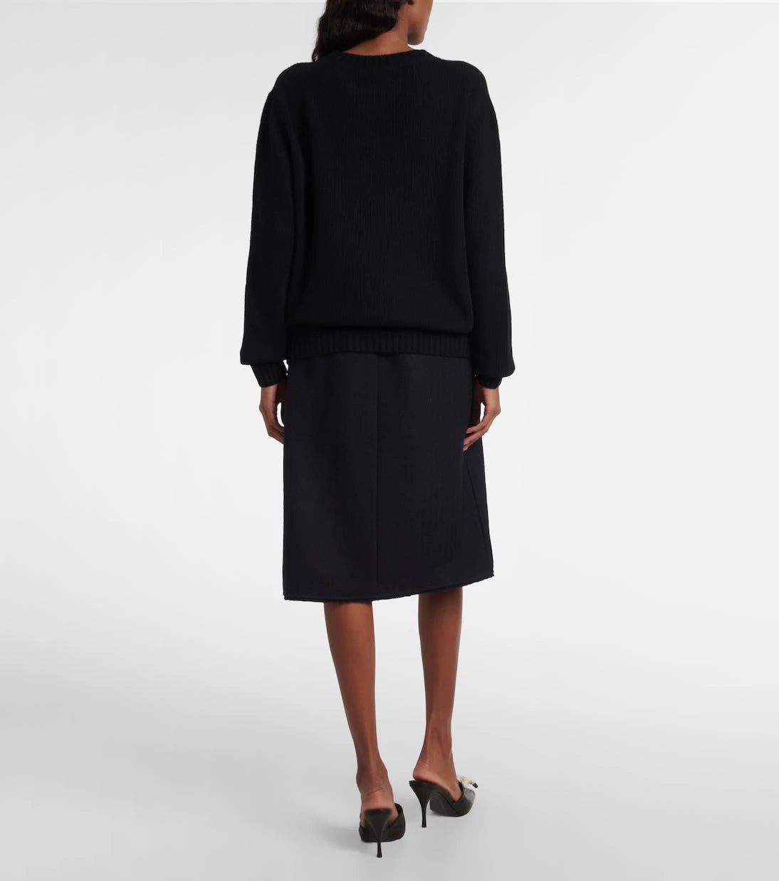 Prada - Logo wool and cashmere sweater