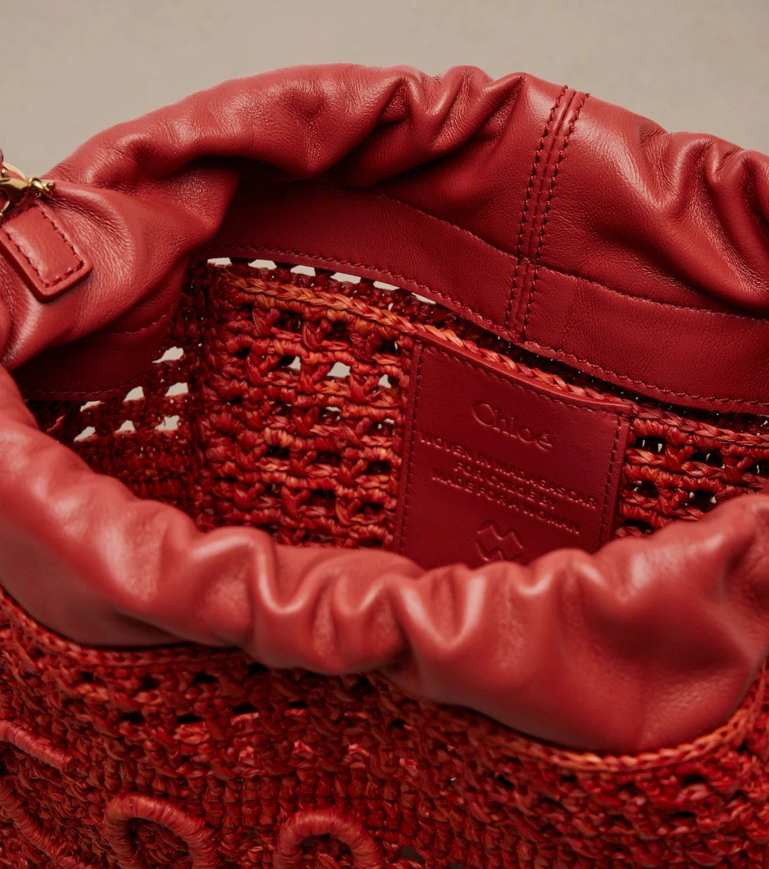 Chloé - Summer Banana Mini raffia shoulder bag