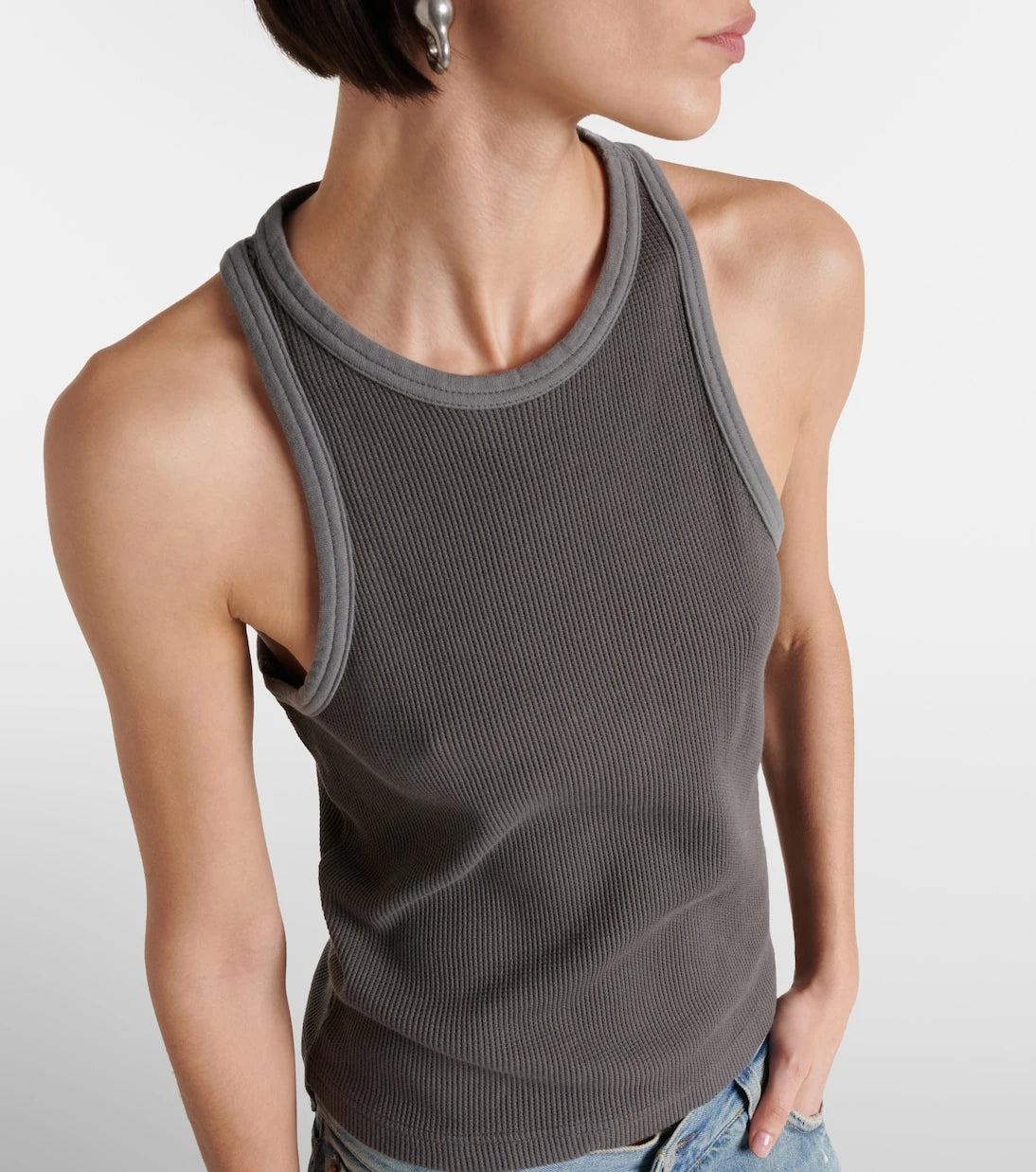 Acne Studios - Waffle-knit cotton tank top