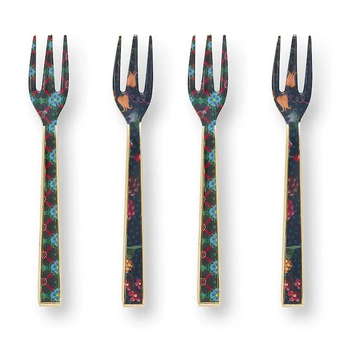 Pip Studio Enamelled Berry Blues Tatlı Çatal Seti (4 Parça)
