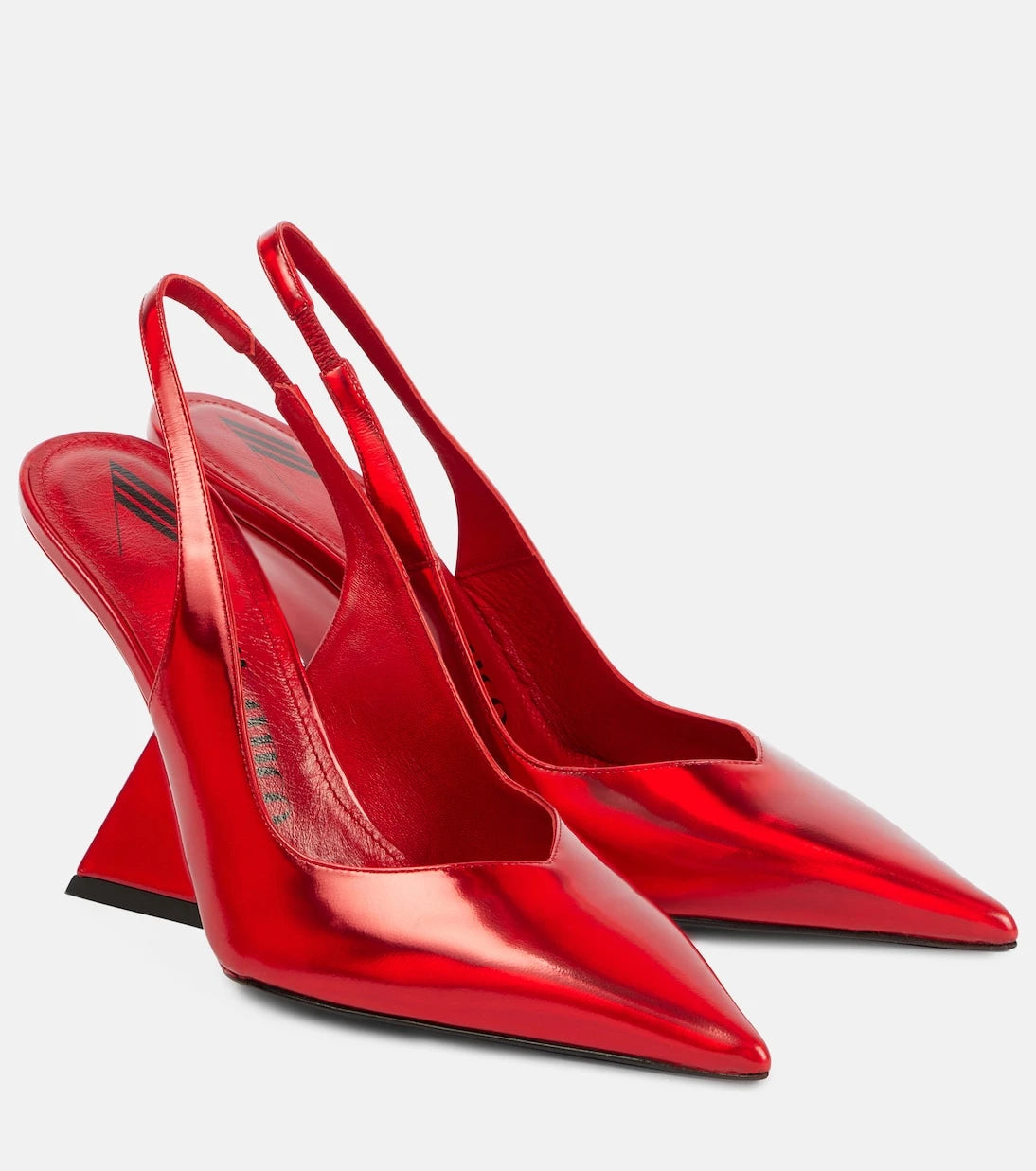 The Attico - Cheope leather slingback pumps
